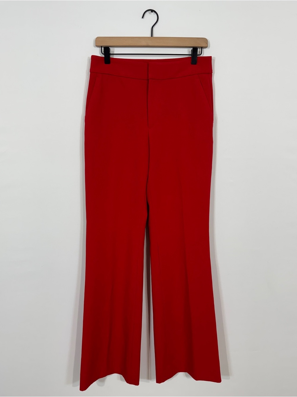 WP142 {Banana Republic} Red High Rise Loose Relaxed Straight Leg Dress Pants
